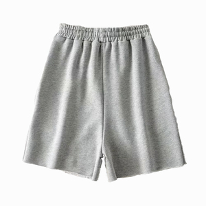 <b>Women</b> Solid Color Knitted <b>Sweat</b> <b>Shorts</b> With Drawstring Waist And Pockets Casual Loose Fit Mid Rise Breathable Fabric - Product Image 5