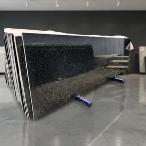 Wholesale South Galaxy Black Granite Natural <b>Stone</b> Slabs Custom Size Available for Countertops Staircases Wall Cladding - Product Image 2