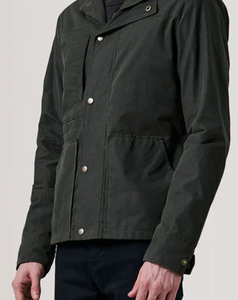 High Performance Men's Stand Canvas <b>Jacket</b> Solid Color Casual Regular Fit Covered Button Closure Windproof Winter Wear XL Size - Product Image 3