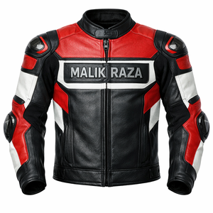 Veste en cuir de course professionnelle avec logo personnalisé |   Équipement de moto de style piste OEM en gros |   Veste en cuir de vachette perforée et respirante - Product Image 4