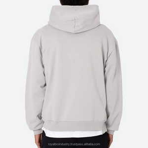 Sudadera con capucha extragrande de algodón 100% personalizada para hombre, jersey con hombros caídos y bolsillos funcionales, peso pesado para la temporada de otoño - Product Image 4