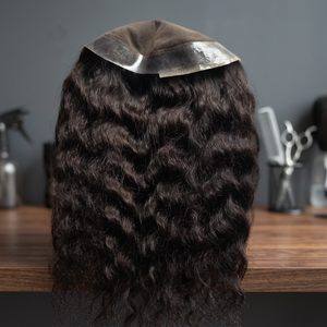 Prothèse capillaire pour femme 100% cheveux humains Remy Taz Hair Lace Front, systèmes capillaires indiens, imperméable, doux, texture Kinky Straight Deep Wave - Product Image 6