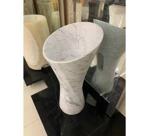 Lavabo de Cerámica Blanco Moderno de Lujo, Lavabo de Porcelana Montado en la Pared, Resistente al Agua, Ecológico, para Hoteles y Escuelas - Product Image 3