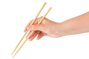Minimalist Wooden <b>Chopsticks</b> Round Matte Finish <b>Reusable</b> Set for Asian Dinners By Handmade Collection - Product Image 4