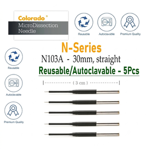Aiguilles de micro-dissection du Colorado, pointes en acier inoxydable, lot de 5 pièces, réutilisables, autoclavables, équipement chirurgical vétérinaire, usage hospitalier - Product Image 6