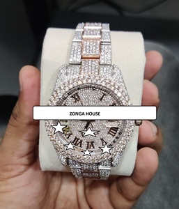 Reloj Mecánico de Lujo con Diamantes Moissanite VVS1, Totalmente Cubierto de Piedras, Deportivo, de Acero Inoxidable, 41 mm, Movimiento Japonés Automático - Product Image 2