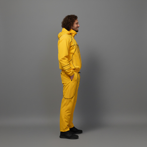 ชุดวอร์มผู้ชายแบบสวมใส่สบายพิมพ์ลายซิป ทรงปกติ คุณภาพสูง OEM/ODM แต่งขอบสีดำ สไตล์ลำลอง สตรีทแวร์ ผ้าฝ้าย 100% ชุด 2 ชิ้น - Product Image 3