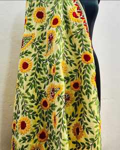 Dupatta Phulkari Fait Main, Couleurs et Motifs Assortis, Écharpes Légères Faites à la Main, Dupatta Indienne, Cadeau de Mariage Indien - Product Image 4