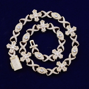 สร้อยคิวบาลิงค์แบบกำหนดเองประดับเพชรโมอิสซาไนต์ VVS เงินแท้ 925 999 สร้อยคอคิวบาลิงค์แบบไมอามีสำหรับผู้ชาย เครื่องประดับฮิปฮอป - Product Image 3