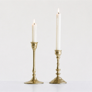 Antique <b>Brass</b> Taper Candle Holder Set Vintage Gold Metal <b>Candlestick</b> Holders for Wedding Table Centerpiece Luxury Home Accents - Product Image 3