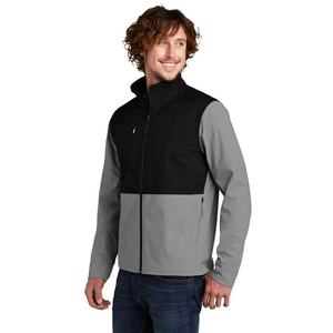 Veste Softshell de sport décontractée pour homme, doublée polaire d'hiver, logo personnalisé, deux couleurs combinées, légère, dernier motif avec logo - Product Image 5