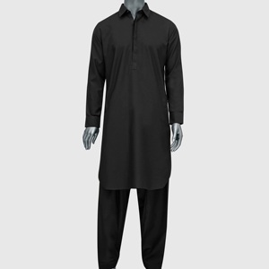 Custom Solid Color Casual Outdoor Wedding Party 2pcs Men Suit Shalwar Kameez <b>Pakistani</b> Clothing Ethnic Breathable Kameez Salwar - Product Image 2