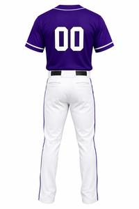 Maillot de baseball personnalisé pour homme, manches courtes, boutons sur le devant, logo blanc, impression 00, évacuation de l'humidité, coupe classique, vêtements pour toutes les saisons - Product Image 3