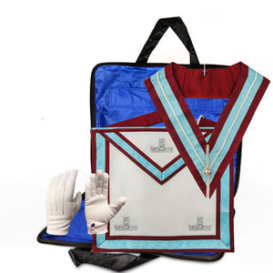 Estuche para Mandil de Maestro Masón, Logia Azul, Negro, Imitación Cuero, Mm Wm Provincial, Maletín para Mandil Masónico de Alta Calidad, Hecho a Medida - Product Image 3