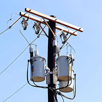 Transformateur monté sur poteau de petite puissance pour la communauté, 5 kVA, 5 kV/230 V, certifié CE, économique, fiable, pleine capacité