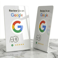 Tarjeta NFC RFID sin Contacto, Resistente al Agua, Personalizable, con Código QR para Reseñas de Google, Soporte para Reseñas de Negocios, Tarjeta con Código QR para Mostrar Comentarios de Clientes