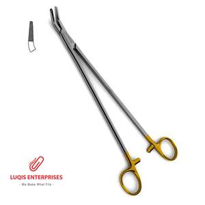 Porte-aiguille Finochietto en carbure de tungstène à mâchoires angulées, surface diamantée, instrument chirurgical en acier inoxydable, outil réutilisable - Product Image 4