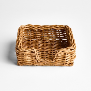 Woven rattan napkin holder <b>small</b> <b>basket</b> for napkins storage office table decoration accessories - Product Image 6