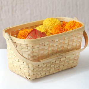 Natural Bamboo Wooden <b>Picnic</b> Basket <b>Hamper</b> Handmade Camping White Baskets for 2 Person Made in Vietnam - Product Image 5