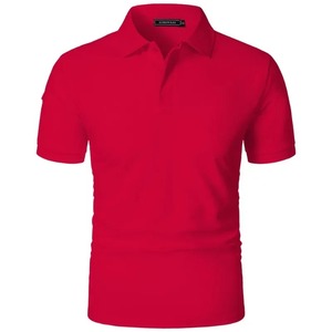 Chemise en jersey à manches courtes pour homme, couleur personnalisée, couleur unie, décontractée, anti-rides, 100% polyester, coupe classique, design personnalisé - Product Image 2