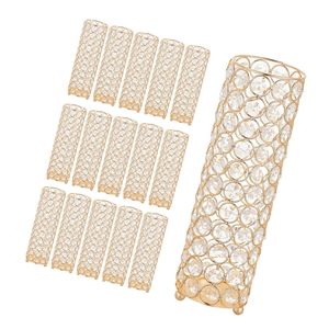 Set di 16 Vasi per Fiori in Cristallo Acrilico, Alti 26 cm, Centrotavola Cilindrici per Tavoli, Facile Installazione, per Banchetti - Product Image 1