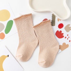 BOHOPANNA Chaussettes basiques premium pour enfants, tissu souple et flexible, couleur magnolia, taille 7-8 ans, certifiées SNI, collection quotidienne - Product Image 2