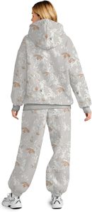 Conjunto de Dos Piezas para Mujer, Sudadera con Estampado y Pantalones con Cintura Elástica, Atuendo Cómodo para Invierno, Ropa Urbana Elegante y Cómoda - Product Image 5