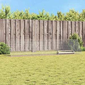 Jaula para Pollos de Acero Galvanizado 169.29 X 39.37 X 33.46 Pulgadas, Jaula para Animales Plateada 169.29 X 39.37 X 33.46 Pulgadas - Product Image 1