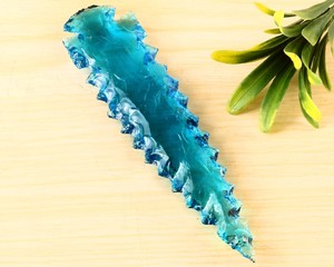 Couteau en obsidienne flèche bleue, décoration d'intérieur, sculpture en pierre artisanale, énergie de guérison, Feng Shui, objet cadeau décoratif - Product Image 2