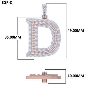 Pendentif Hiphop en Or pour Enfants Humera Jewels, Diamant Synthétique de Laboratoire Certifié IGI, Coupe Ronde Brillante, Charme Mignon - Product Image 5