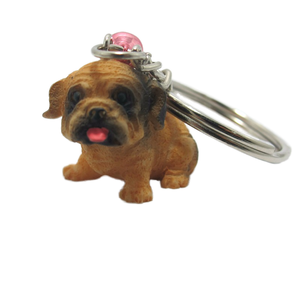 Personalizado 20mm Altura poliresina hecho a mano pintado a mano lindo perro estatuilla llavero resina Material recuerdo graduación Acción de Gracias - Product Image 3