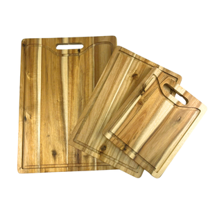 Planche à découper professionnelle en bois d'hévéa, robuste, en bois massif, pour la préparation culinaire, fourniture d'usine - Product Image 3