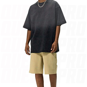 Venta al por mayor de camisetas oversize con lavado ácido y efecto desgastado por el sol, 100% algodón, cómodas y a la moda, estilo streetwear con estampado gráfico. - Product Image 3