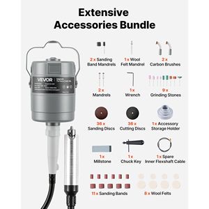 Smerigliatrice Elettrica a Flessibile da 150W 23000RPM con Controllo a Pedale, Utensile Rotante Sospeso per Intaglio, 112 Pezzi di Accessori per Smerigliatrici a Dado - Product Image 4