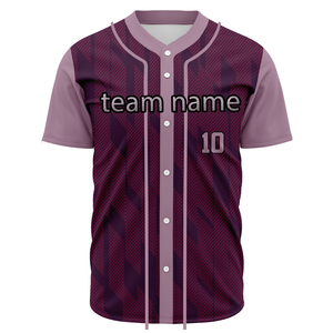 Custom LOGO High Quality Sublimation Print Plus Size Baseball Jersey Blank Button Down Youth Set Unisex Oversize Uniform - Product Image 1