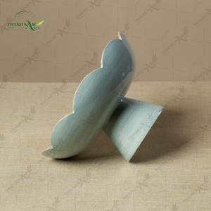 Floral Long Stand <b>Bamboo</b> Pedestal <b>Bowl</b> Handcrafted with Elegant Flower Form Eco-Friendly Modern Design for Party Use - Product Image 4