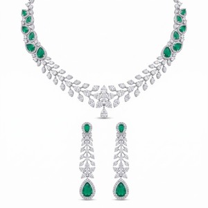 Collier classique unisexe en or massif 14 carats avec diamant de laboratoire taille poire, style vintage, bijou de fiançailles, sertissage pavé - Product Image 3