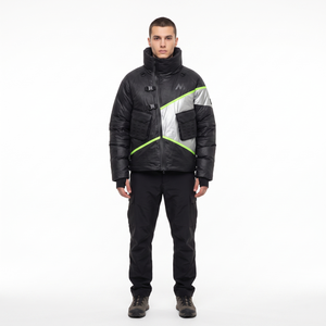 Custom Men's Modular <b>Techwear</b> Puffer <b>Jacket</b> Waterproof GORE-TEX Goose Down Asymmetric B2B OEM Outerwear - Product Image 1