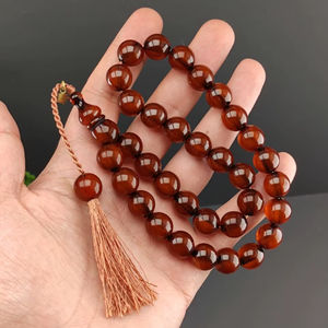 Creative Art Zone Chapelet de prière islamique Tasbih Misbaha Dhikr en résine fait main écologique personnalisable motif amour - Product Image 1