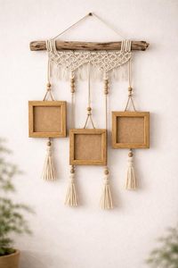 <b>Square</b> <b>Wooden</b> Photo Frame Natural Brown Rustic Style Home Decor <b>Wooden</b> Texture Acrylic Front Picture Frame for Tabletop Wall - Product Image 6