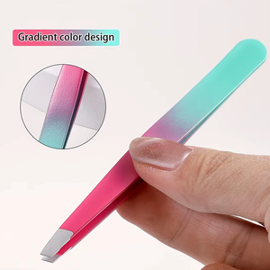 Pince à épiler oblique de haute qualité en acier inoxydable, outil de précision multifonctionnel pour sourcils, barbe et soin des yeux - Product Image 6