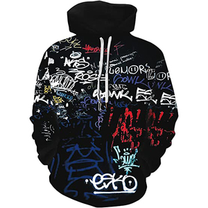 High Quality 500 GSM 100% Cotton Fleece Custom Logo Streetwear Thick Heavyweight Oversized Pullover Hoodies for Men Printed - Product Image 3