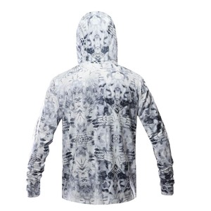 Custom Heat-Transfer Printed Front UV UPF50+ Waterproof Breathable <b>Moisture</b> <b>Wicking</b> Sun <b>Shirt</b> Polyester Hooded Long Sleeve - Product Image 6