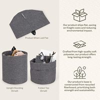 Organisateur de vêtements suspendu pliable en tissu non tissé MA60LGR, panier de rangement mural pliable, capacité de 1 à 3 L