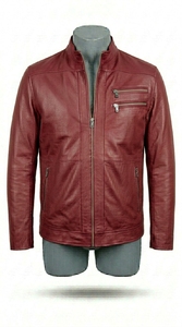 Chaqueta de Cuero Estilo Casual para Hombre con Cierre de Cremallera, Ropa Exterior de Moda - Product Image 6