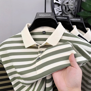 Chemise d'été décontractée à manches courtes pour homme, à carreaux, boutonnée, brodée, en spandex/coton, respirante, coupe ample et légère - Product Image 1