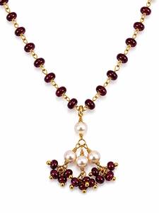 Collier personnalisé plaqué rhodium avec perles de grenat rouge et perles de culture d'eau douce, chaîne en câble à pampilles en cascade, pour femme, de luxe, pour mariée - Product Image 2