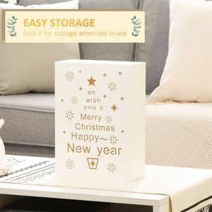 Calendario dell'Avvento Natalizio a Forma Quadrata, Babbo Natale 3D con Caramelle, Decorazione per la Casa in Cotone e MDF, Forniture in Sacchetti - Product Image 2
