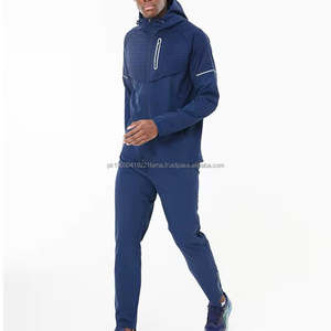 Survêtement personnalisé pour hommes, tenues coupe-vent en nylon, ensemble veste de sport, jogging, survêtement coupe-vent à demi fermeture éclair pour hommes - Product Image 1