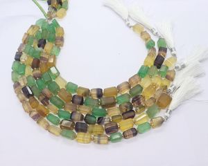 Perles de fluorite jaune naturelle facettées en forme de pépite 8x11 MM, perles de pierres précieuses de fluorite jaune polies, perles de fluorite facettées en forme de pépite de 10 pouces - Product Image 6